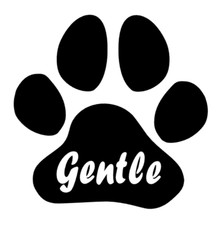 Adesivo per auto zampa di cane
