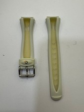 CINTURINO ORIGINALE OROLOGIO "OREGON SCIENTIFIC" GOMMA BIANCO 18 MM- NUOVO