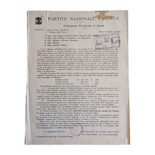 1927 Partito Nazionale Fascista Aquila Targhe In Bronzo Bollettino C03282