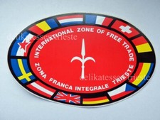 TRIESTE TLT ZONA FRANCA ADESIVO STICKER originale vintage indipendentismo Porto