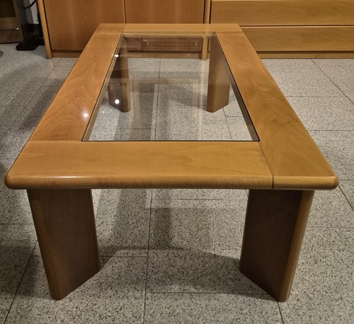 Tavolino legno vetro - e,