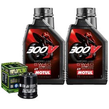 Kit Tagliando Olio Motul 300V 5W40 + Filtro Per Aprilia 250 Atlantic 2004>2006