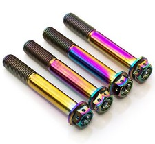 4x Bulloni Pinza Anteriore Arcobaleno Titanio 60mm per Honda CBR600RR 2005-2024