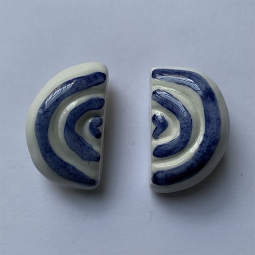 Orecchini ceramica bianca e - ceramica,