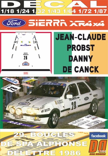 Decal ford sierra xr4x4 - decal,