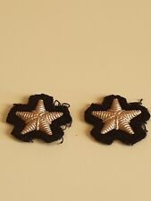 Coppia di Stellette su panno nero per bavero uniforme di gala Ufficiale Esercito