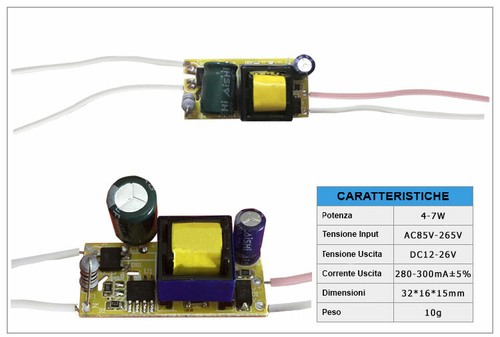 Led driver trasformatore 7w - led, 4-7w