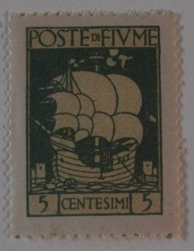 Francobollo fiume 172 mnh nave - francobollo,