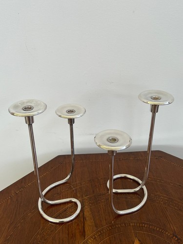 Coppia candelabri in - di,