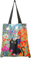 Borsa Tote in Tela Con Gatto