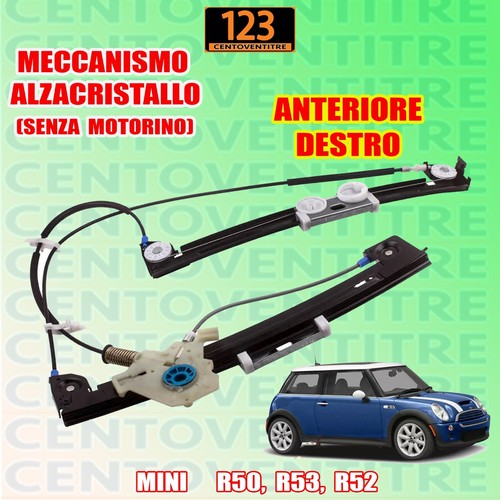 Alzacristallo anteriore per - anteriore, dx