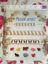 Schema punto croce Ricamo Bordure Piccoli amici gatto cane pinguino