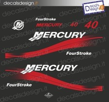 Adesivi motore marino fuoribordo Mercury 40 cv four stroke  barca stickers