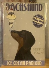 Insegna Latta Bassotto Gelato Palor Tema 12"x8" NUOVA