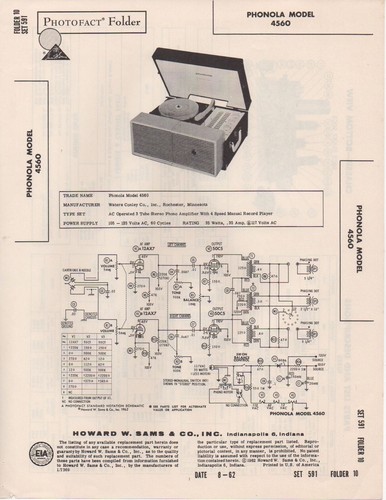 Phonola 4560 1962 - 4560,