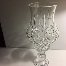 BLOCCO Lampada Uragano Olimpico Globo e Portacandele Bocca Soffiato 24% Piombo Cristallo