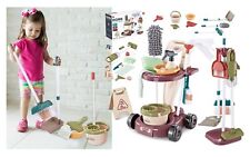 gioco aspirapolvere set giocattolo pulizie per bambini con scopa straccio secchi