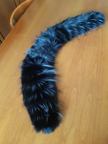 Collo volpe nero nuovo - , mai