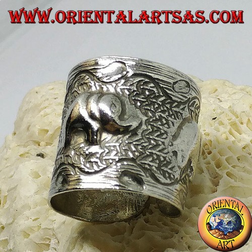 Anello fascia con elefanti - anello,