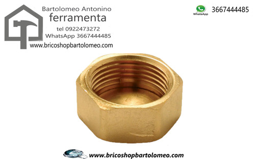 Tappo ottone filettato femmina - tappo,