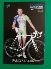 CYCLISME carte cycliste FABIO SABATINI équipe LIQUIGAS Cannondale 2012