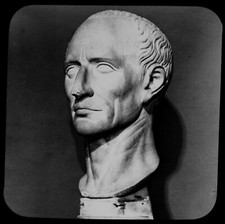 ANTIQUE Magic Lantern Slide JULIUS CAESAR C1890 PHOTO ROMAN EMPIRE 
