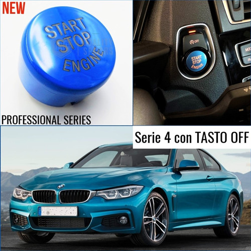 Pulsante start stop blu - start, per
