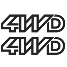 Set adesivi "4WD" colore nero