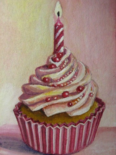 Quadro acquerello cupcake - quadro,