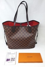 Borsa Louis Vuitton Neverfull MM Damier Ebene con certificato di autenticità