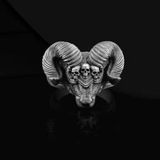Anello Ariete Teschio Ram