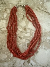 Collana In Corallo A Cannettine A 7 Fili