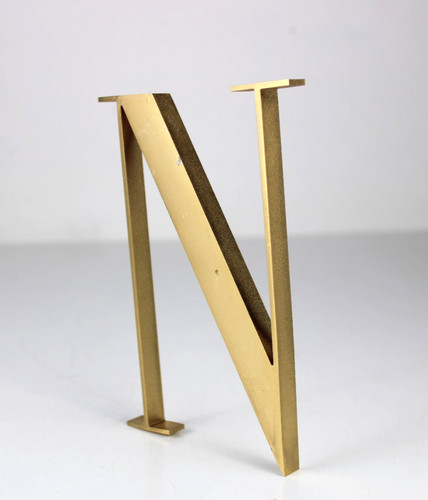 Lettera ottone vintage - n, da
