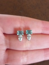 Orecchini argento blu - argento,