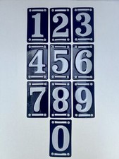 Targa numerica blu bianca - numerica,