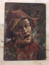 Quadro olio tavola - su,