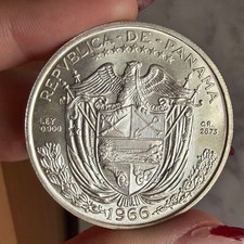 Panama balboa 1966 - 1, argento