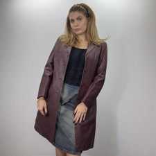 Cappotto pelle bordeaux