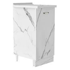 Mobile Cucina Componibile Base 1 anta Colore Bianco Marmo 40x50 H 85 cm