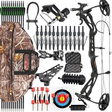 Arco composto da caccia tiro con l'arco 0-70 libbre 325 fps frecce in carbonio tiro al bersaglio adulto