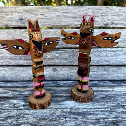 Set statuine totem - set, legno