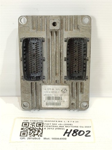 Centralina motore per fiat 500 - motore,