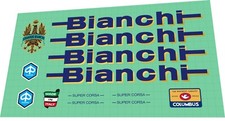 SET DECALCOMANIE TELAIO BIANCHI SUPER CORSA 1981