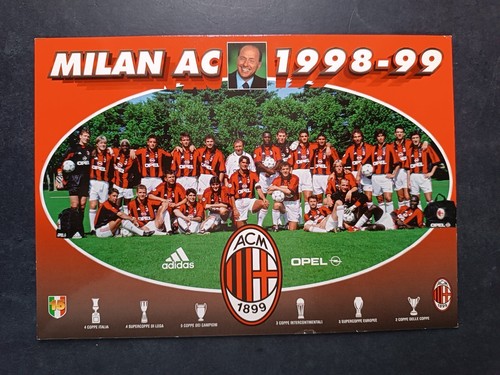 Cartolina squadra milan - cartolina,