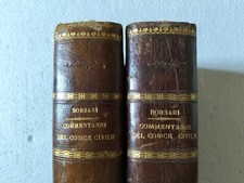 LUIGI BORSARI - CODICE CIVILE - COMMENTARIO , LOTTO DI DUE TOMI - 1877 TORINO
