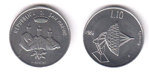 1986 san marino lire - 1986, 10