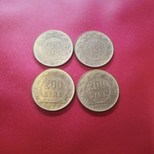 Repubblica italiana 4 monete da 200 Lire 1977