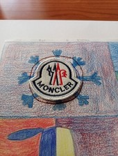 Patch Moncler Tessuto Ricamato A Mano 