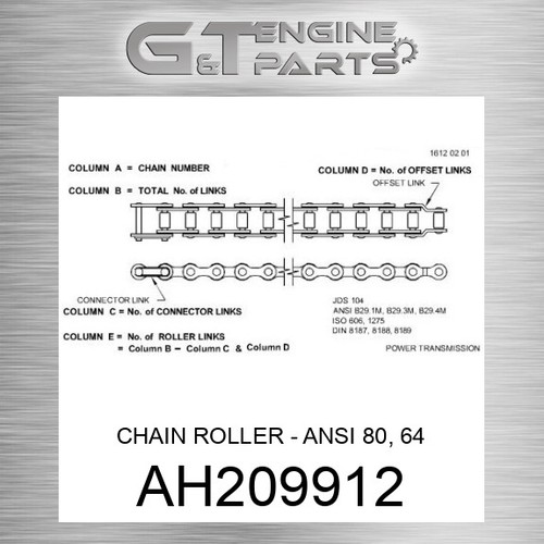 Ah209912 rullo catena ansi - -,