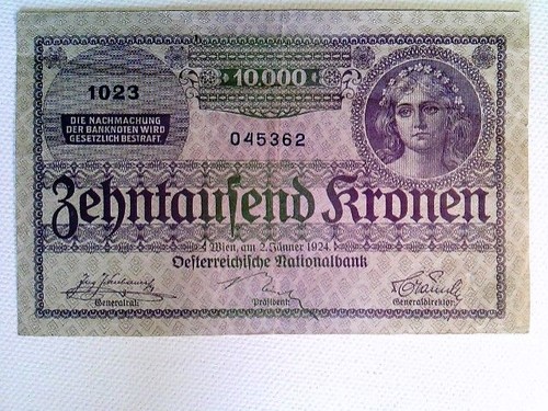 Banknote österreich 10 - banknote,, 10.000